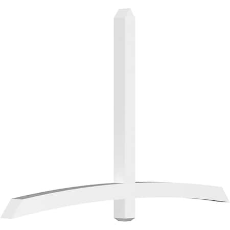 Ekena Millwork Bellingham Architectural Grade PVC Gable Bracket, 84"W x 52 1/2"H x 4"D x 4"F, 15/12 Pitch GBP084X53X0404BEL00